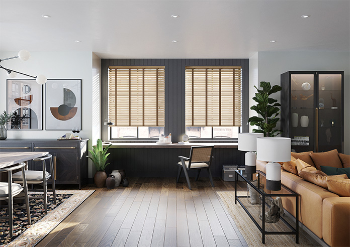 Ecowood Deluxe, Provincial Fine Grain - Motorised Venetian Blind - Image 6
